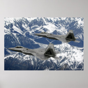 Flug des Raubvogel-F-22 Poster