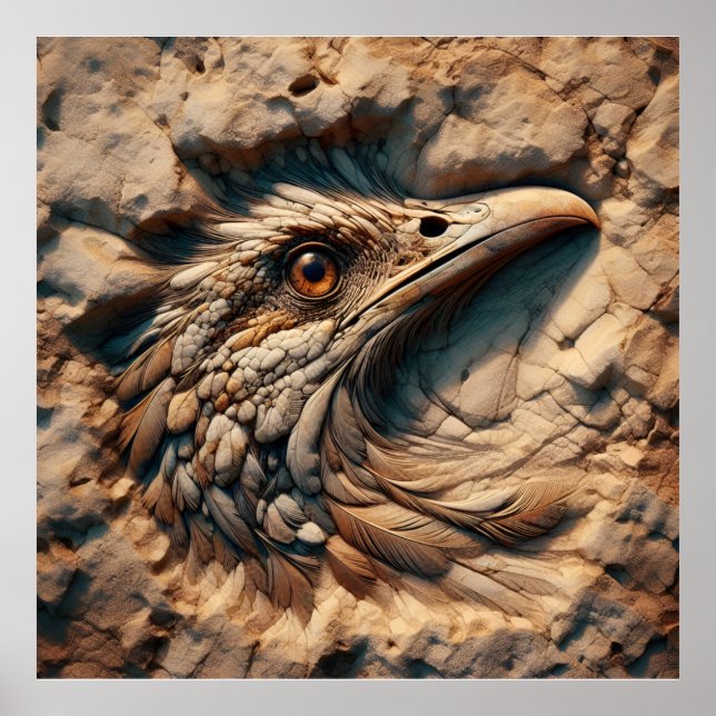 Flug durch den Sand der Zeit - Abstrakte Kunst Poster (Vorne)