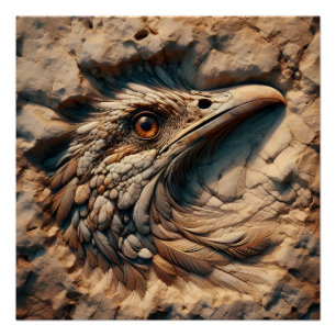 Flug durch den Sand der Zeit - Abstrakte Kunst Poster