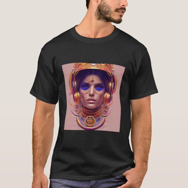 Flug durch den Weltraum auf einem Raketenschiff T-Shirt (Vorderseite)