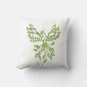 Flug eines Phoenix Green Kissen