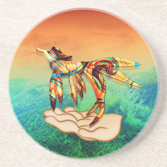 Flug Getränkeuntersetzer (Vorne)