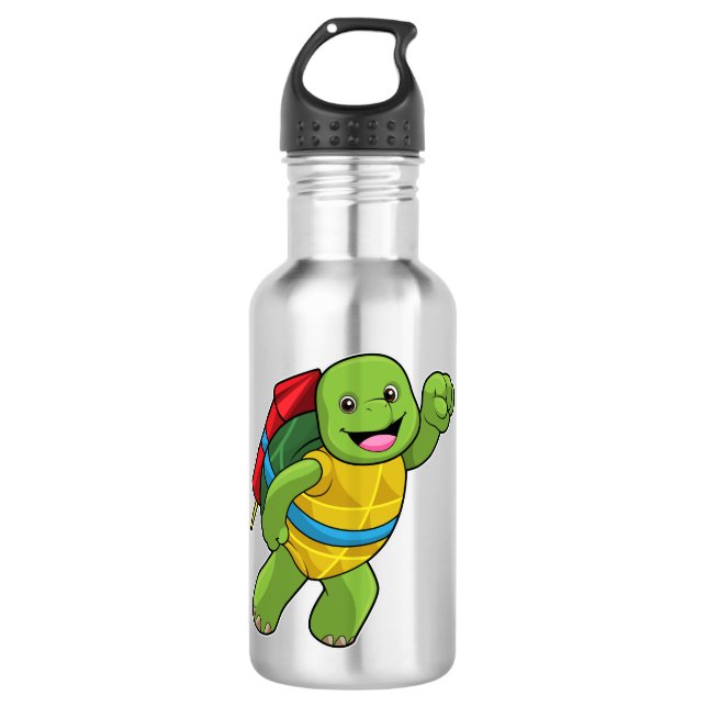 Flug mit Rakete Edelstahlflasche (Vorderseite)