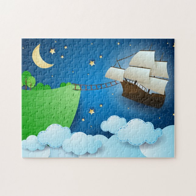 Flug Schiff bei der Anlandung (Horizontal)