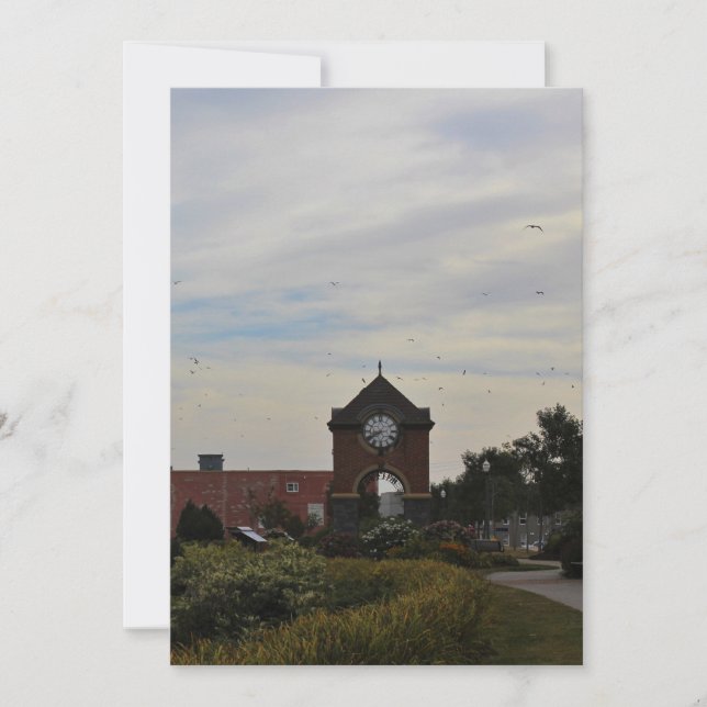 Flug über dem Glockenturm Einladung (Vorderseite)