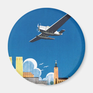 Flug über Stockholm Magnet
