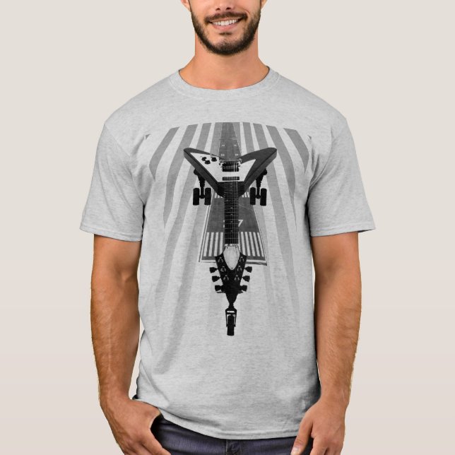 Flug V Jet Flugzeug T-Shirt (Vorderseite)