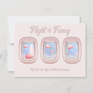 Flug von Extravaganten Schweinen in der Vergangenh Postkarte
