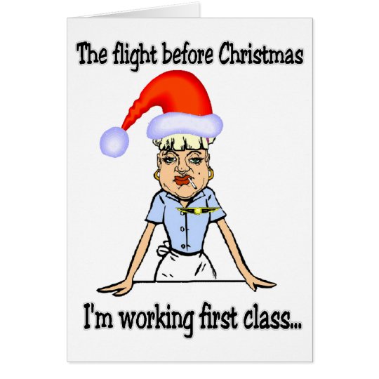 Flug vor Weihnachten Karte