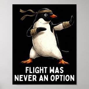 Flug war eine Option Lustiger Pinguin-Märtyrer-Kun Poster