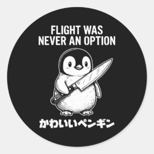Flug war nie eine Option Runder Aufkleber