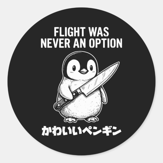 Flug war nie eine Option  Runder Aufkleber (Vorderseite)