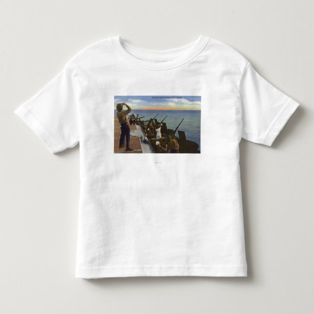 Flugabwehrfeuer von US-Träger - US-Marine Kleinkind T-shirt (Vorderseite)
