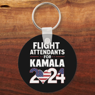 Flugbegleiter für Kamala Harris Wahl 2024 Schlüsselanhänger