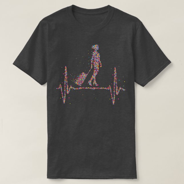 Flugbegleiter Heartbeat Stewardess T-Shirt (Design vorne)