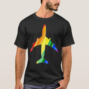 Flugbegleiter Regenbogenflagge Flugbegleiter Stolz T-Shirt