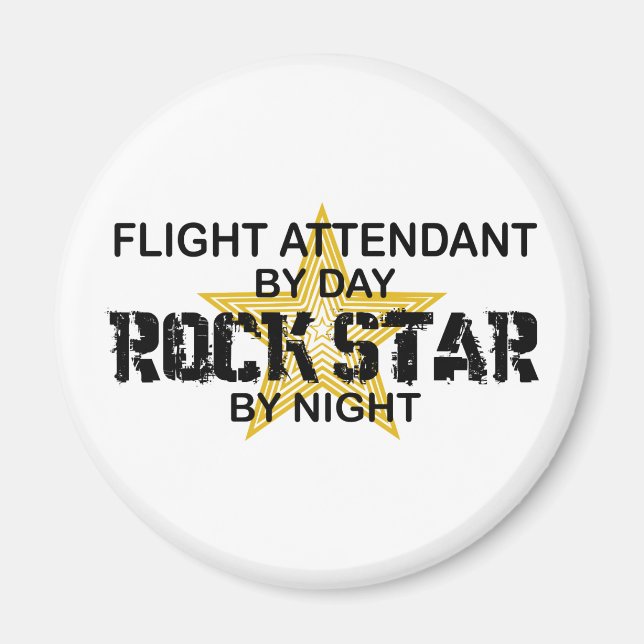 Flugbegleiter Rock Star Magnet (Vorne)