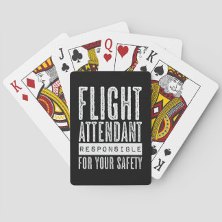 Flugbegleiter Sprichwort Stewardess Kabine Crew Spielkarten