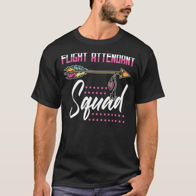 Flugbegleiter Squad Niedliche Pilot Crew Match T-Shirt (Vorderseite)