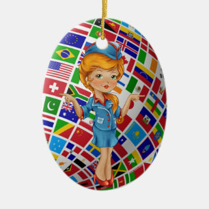 Flugbegleiter — SRF Keramik Ornament