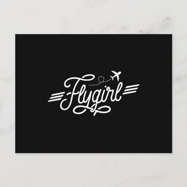 Flugbegleiterin des Vintagen Flugpiloten Postkarte (Vorderseite)