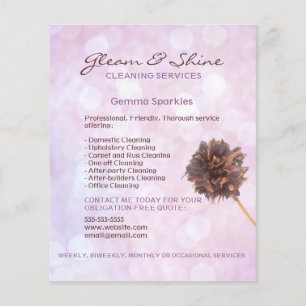Flugblatt von Pink Cleaning Services Flyer