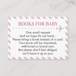 Flugbuchungen für Baby Book Request Card Begleitkarte
