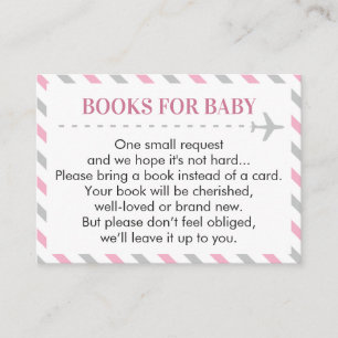 Flugbuchungen für Baby Book Request Card Begleitkarte