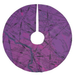 Flugdiagramm für niedrige Flughöhe Polyester Weihnachtsbaumdecke