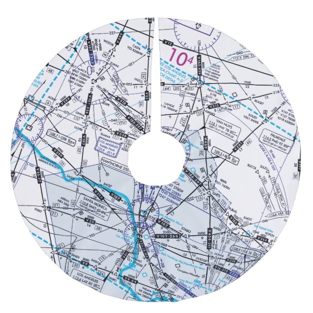 Flugdiagramm für niedrige Flughöhe Polyester Weihnachtsbaumdecke (Vorderseite)