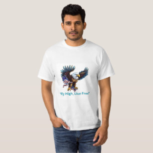 "Flüge der Freiheit   USA Flag & Eagle Graphic T-s T-Shirt