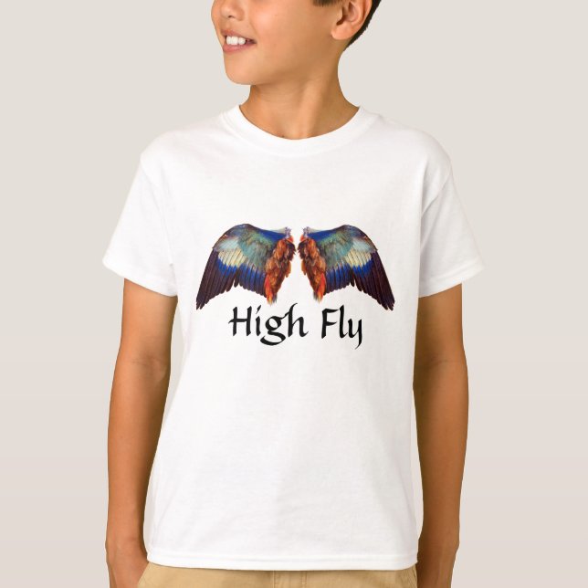 FLÜGE EINES EUROPÄISCHEN ROLLER-HIGH FLY T-Shirt (Vorderseite)