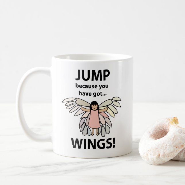 Flüge springen, weil du Got hast Kaffeetasse (Mit Donut)