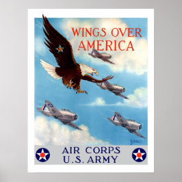 Flüge über Amerika — Luftkorps Poster