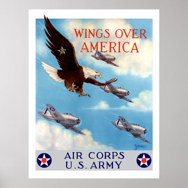 Flüge über Amerika — Luftkorps Poster (Vorne)