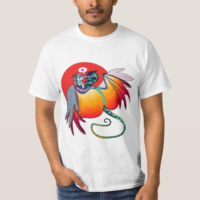 Flüge von Feuerpärchen Liebe T-Shirt (Vorderseite)