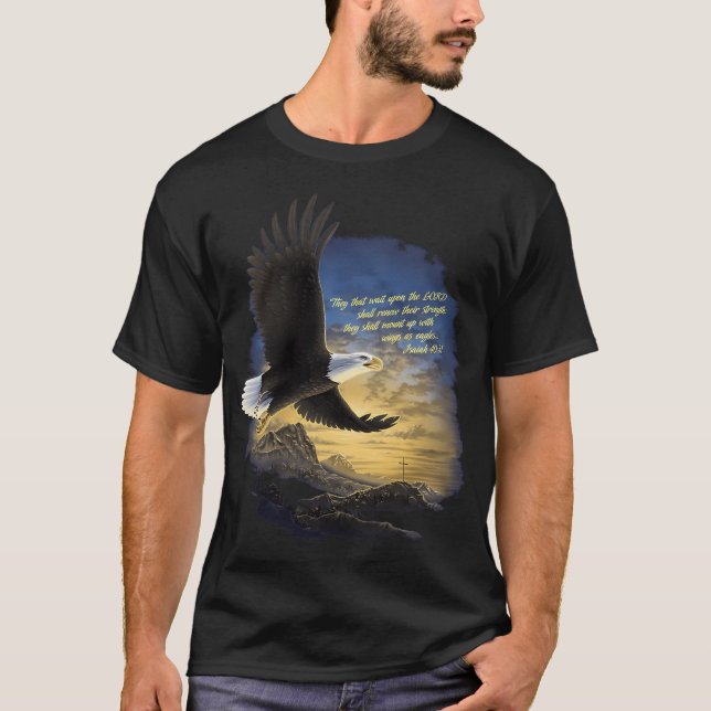 Flüge wie Adler Isaiah 4031 T Christlich T-Shirt (Vorderseite)