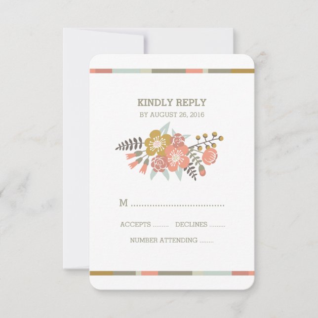 FLÜGEANTLERN | WEDD-ANTWORTKARTE RSVP KARTE (Vorderseite)