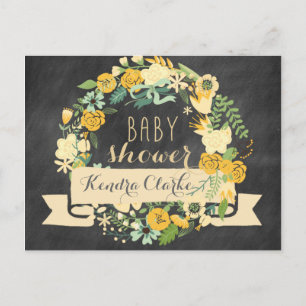 FLÜGEKIRCHE   BABY SHOWER INVITATION EINLADUNGSPOSTKARTE