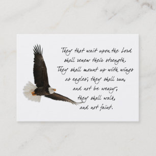 Flügel als inspirierend Gewohnheit Eagless Jesaja Visitenkarte