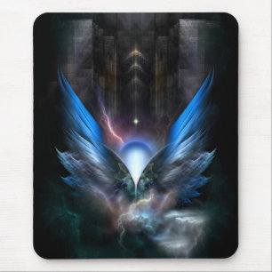 Flügel aus hellem Mousepad