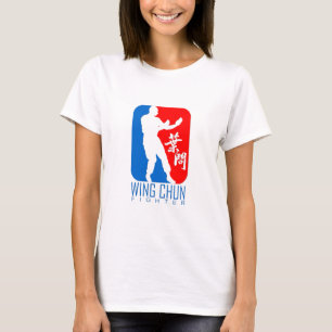 Flügel Chun Fighter (Rotblau) Ip Man Linage T-Shirt
