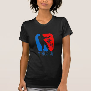 Flügel Chun Fighter (Rotblau) Ip Man Linage T-Shirt
