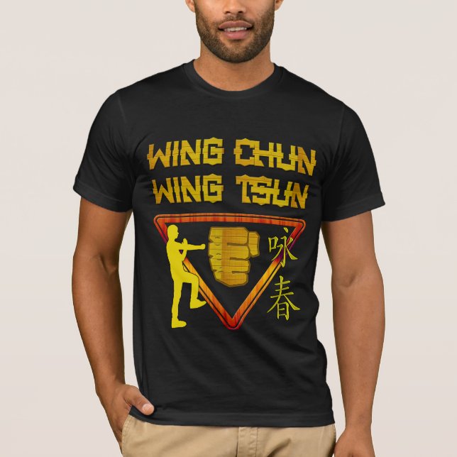 Flügel Chun Flügel Tsun Dreieck-Logo T-Shirt (Vorderseite)