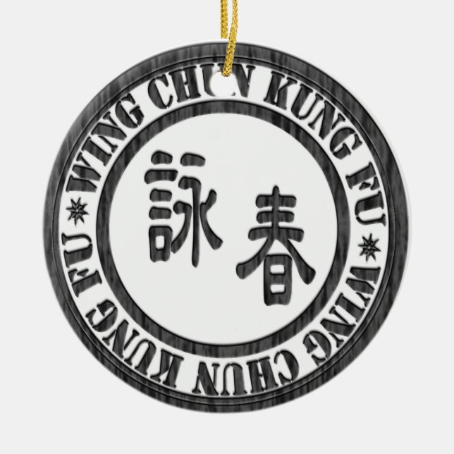 Flügel Chun Kung Fu Verzierung Keramikornament (Vorne)