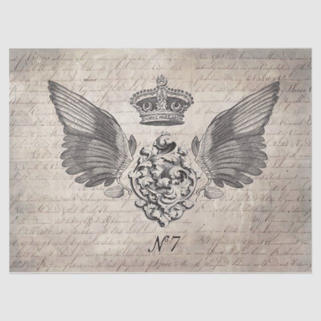 Flügel Decoupage Seidenpapier (Vorderseite)