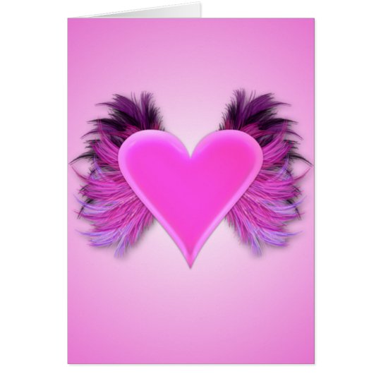 Flügel der Liebe-Valentinstag-Karte Karte