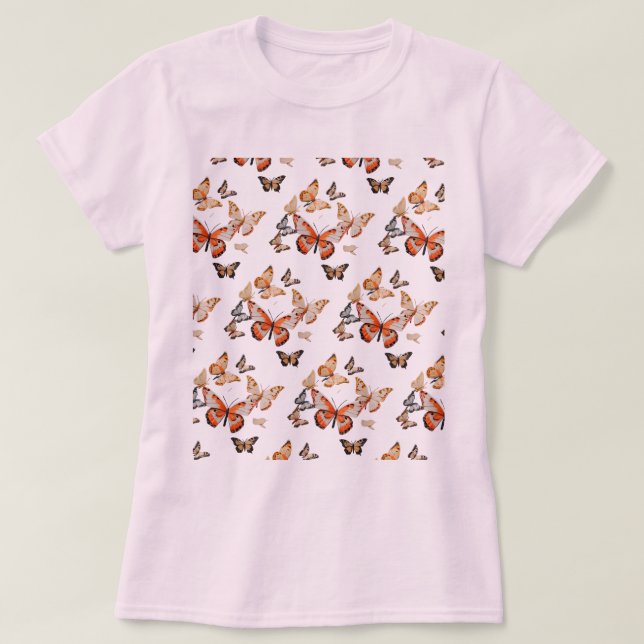 Flügel der Schönheit: T - Shirt der Schmetterlings (Design vorne)