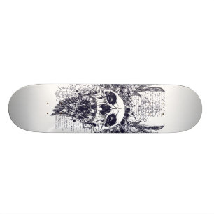 Flügel der Totenskateboard Tattoo-Design Skateboard