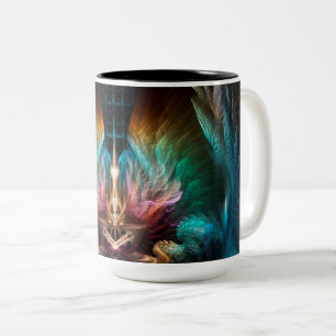 Flügel des Abstrakten Fraktals Artillian Art Zweifarbige Tasse